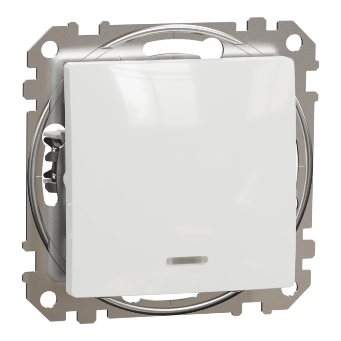 Перехресний перемикач, білий, 1-клавішний, 10 А, Sedna design&elements - Schneider Electric [SDD111107L]