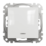 Перехресний перемикач, білий, 1-клавішний, 10 А, Sedna design&elements - Schneider Electric [SDD111107L]