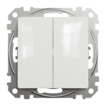 Вимикач, білий, 2-клавішний, 10 А, Sedna design&elements - Schneider Electric [SDD111108]