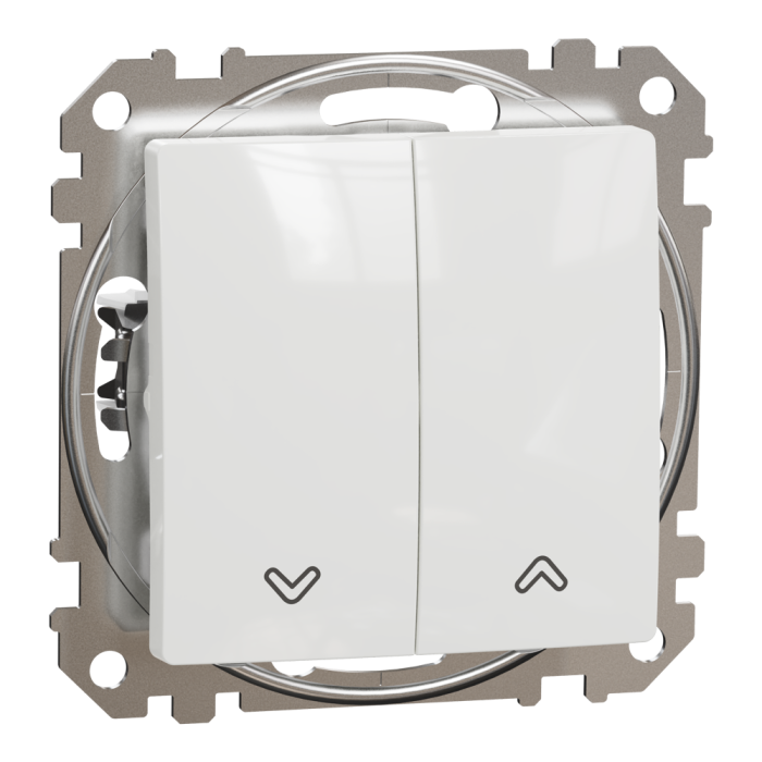 Кнопка 2-клавішна, біла, 10 А, Sedna design&elements - Schneider Electric [SDD111114]