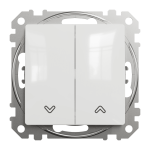 Кнопка 2-клавішна, біла, 10 А, Sedna design&elements - Schneider Electric [SDD111114]