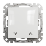 Кнопка 2-клавішна, біла, 10 А, Sedna design&elements - Schneider Electric [SDD111114]