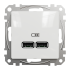 USB розетка, біла, Sedna design&elements - Schneider Electric [SDD111401]