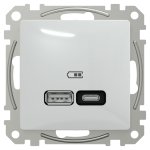 USB розетка, біла, Sedna design&elements - Schneider Electric [SDD111405]