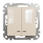 Вимикач, 2-клавішний, 10 А, Sedna design&elements - Schneider Electric [SDD112105L]