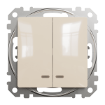Вимикач, 2-клавішний, 10 А, Sedna design&elements - Schneider Electric [SDD112105L]