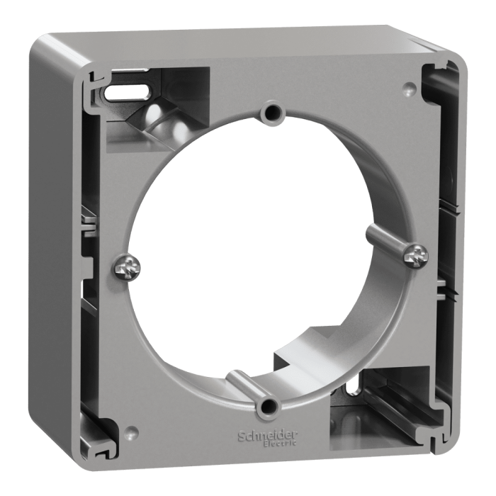 Коробка для накладного монтажу, алюмінієвий, 1 постовий, Sedna design&elements - Schneider Electric [SDD113901]