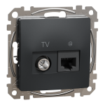 TV розетка, чорна, Sedna design&elements - Schneider Electric [SDD114469T]