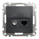 TV розетка, чорна, Sedna design&elements - Schneider Electric [SDD114469T]