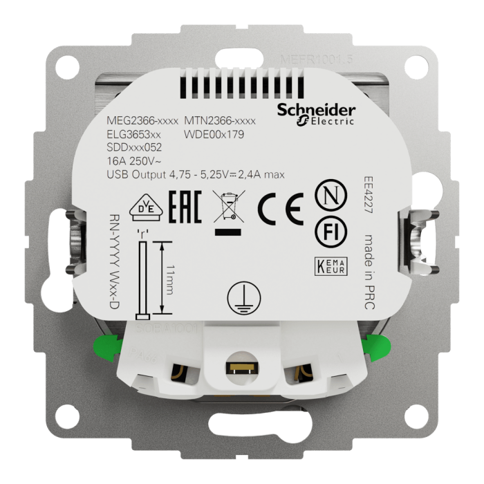 Зарядний пристрій USB + розетка, 16 А, Sedna design&elements - Schneider Electric [SDD170052]