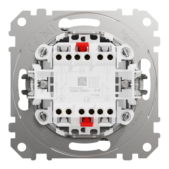 Вимикач, 2-клавішний, 10 А, Sedna design&elements - Schneider Electric [SDD170108]