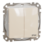 Вимикач, 2-клавішний, 10 А, Sedna design&elements - Schneider Electric [SDD212105]