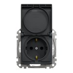 Розетка, чорна, 16 А, Sedna design&elements - Schneider Electric [SDD214024]