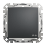 Вимикач, чорний, 1-клавішний, 10 А, Sedna design&elements - Schneider Electric [SDD214101]