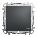 Вимикач, чорний, 1-клавішний, 10 А, Sedna design&elements - Schneider Electric [SDD214106]