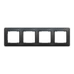 Рамка 4 постова, чорна, Sedna design&elements - Schneider Electric [SDD314804]