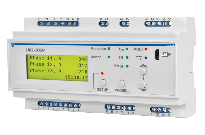 Універсальний блок захисту електродвигунів УБЗ-305М, Новатек-Електро