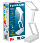 Світильник настільний світлодіодний з акумулятором VEGA 9Вт 3000-6000K, білий, Enerlight [VEGA9SMD45MW]