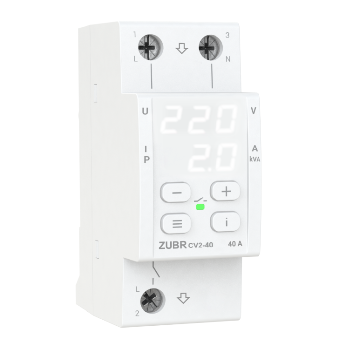 Реле напруги з контролем струму ZUBR CV2-40